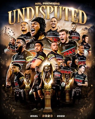 2023 PENRITH PANTHERS NRL TEAM POSTER, BARGAIN RUGBY , PREMIERS + feedbacks 2