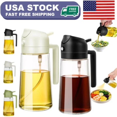 16Oz Oil Dispenser Bottle for Kitchen 2-in-1 Olive Oil Dispenser and Oil Spray - Image 1 of 4