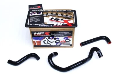 HPS Silicone Heater Hose Black Mazda 1986-92 RX7 FC3S Non Turbo Left Hand Drive - Image 1 of 4