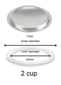 ■■ 2tazze Guarnizione Ricambi Filtro Caffettiera Moka Caffè Bialetti Pedrini - Foto 1 di 10
