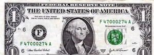 1,00 $ Federal Reserve Schein Serie 2003A Atlanta - Bild 1 von 2