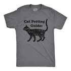 Męska koszulka Cat Petting Guide śmieszna zwierzę domowe kotek kochanek szalony kot dama nowość koszulka