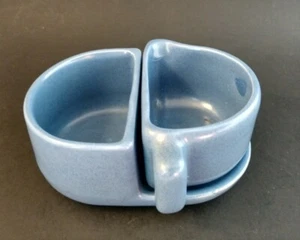 Vintage California Pottery offenes Zuckerdose blau Deko 30er 40er Keramik - Bild 1 von 10