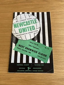 1967-68 Newcastle United v West Bromwich Albion Match Programme - Picture 1 of 3