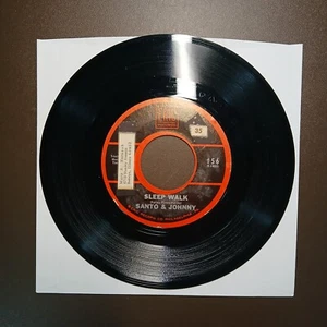 SANTO & JOHNNY Sleep Walk / Tear Drop 7" 45 RPM Vinyl Record - Foto 1 di 10