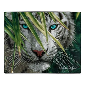 American Heritage WHITE TIGER Überwurf Watching Heartland Plüschdecke 50x60 NEU - Bild 1 von 4