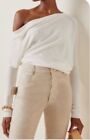 $695 Altuzarra Women's Ivory Off the Shoulder Sweater Size L NWT