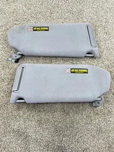 2005-2007 Ford Freestar Driver & Passenger Side Sun Visor Pair Set Gray Cloth - Picture 1 of 6