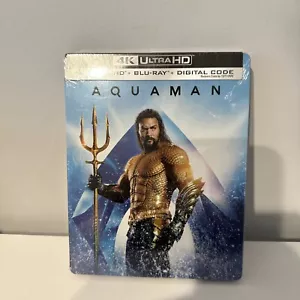 Aquaman 4K Blu Ray + Blu Ray + Digital HD Steelbook Brand New - Imagen 1 de 5