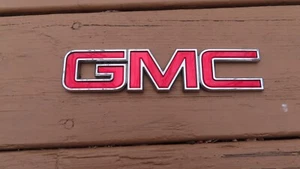 GMC Rear Tailgate Trunk Emblem for Sierra Yukon Canyon Terrain (Red Chrome) - Picture 1 of 6