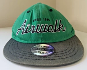 Airwalk Adjustable Snapback Baseball Cap Hat Green Adult - Picture 1 of 8