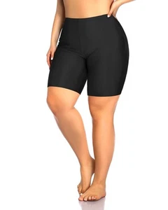 Plus Size Swim Shorts Women Tummy Control Swimsuit Bottoms High Waisted Bikin... - Picture 1 of 7