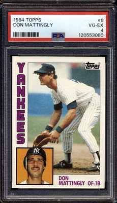 1984 Topps Don Mattingly #8 Yankees Baseball Card PSA 4 VG-Ex - Image 1 of 2