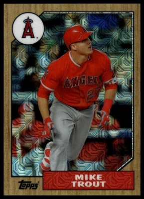 2017 Topps #87-MT Mike Trout 1987 Topps Baseball 30th Anniversary Chrome - Image 1 of 2