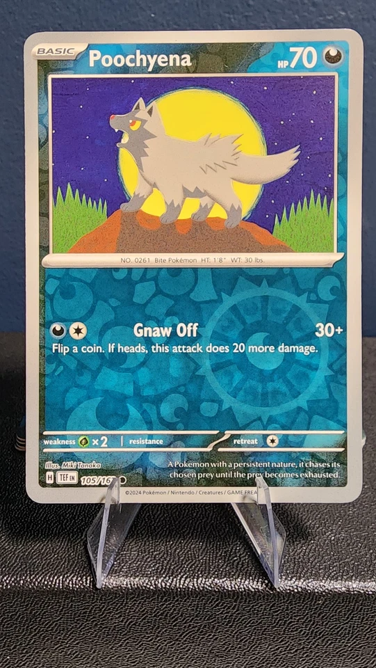 Poochyena Reverse Holo SV05: Temporal Forces 105/162 Near Mint - Image 1 of 1