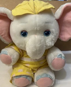 Vintage 1986 Hasbro Softies Googlies Peluche Ellie Elefante Occhi Addormentati Completo 13" - Foto 1 di 16