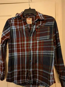 Camisa Levi's Manga Larga Franela Pesada Abotonada Juvenil Talla Grande Usada en Excelente Condición - Imagen 1 de 4