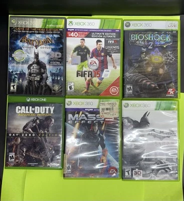Xbox 360 "Lot Of 4" Games - Batman, call of Duty, fifa 15 Bioshock  2 , Mass 3 - Image 1 of 4