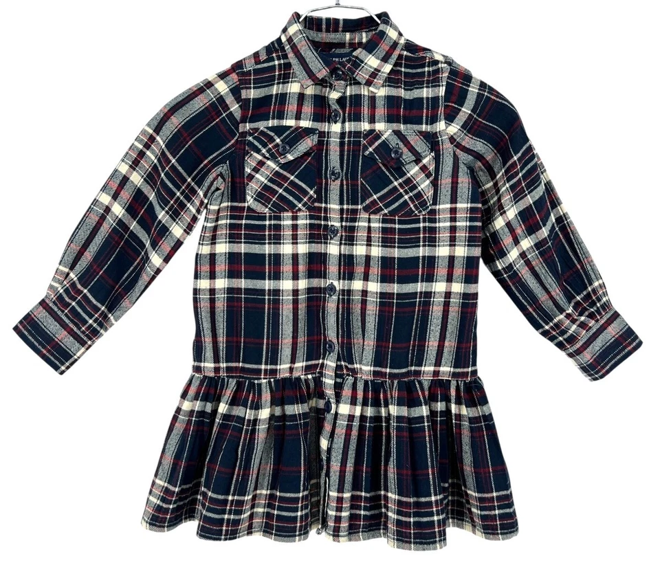 Vestido Ralph Lauren Niñas Manga Larga Multicolor Talla 4/4T Foto 1 de 4
