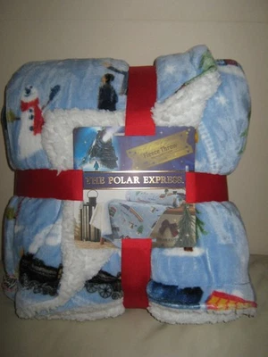 NEW OFFICIAL The Polar Express Fleece Throw Soft Christmas Blanket Gift Present - Image 1 of 4