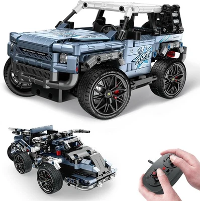 2-in-1 RC Off-Road 4x4 Pickup STEM Building Kit,Remote Control Toy Car Gift Boys - Image 1 of 4