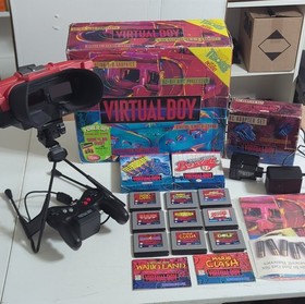Nintendo Virtual Boy Console CIB  Lot with 9 Games and charging adapter.