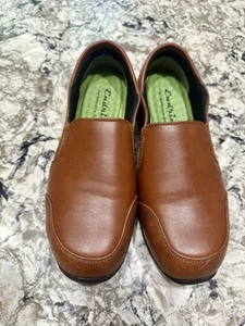 Endrina Women's Slip-On Camilia Composite Toe Work Oxford Caramel Leather Sz 9.5 - Picture 1 of 7
