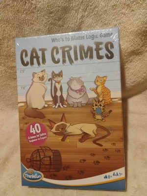 Cat Crimes Who's To Blame Logic Game by ThinkFun NEW SEALED Ages 8 To Adult - Image 1 of 2