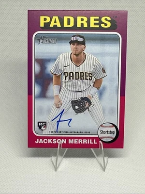 Jackson Merrill Auto - 2024 Topps Heritage Real One High Number #ROA-JM RC - Image 1 of 2