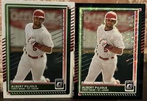 2025 Panini Donruss Optic Albert Pujols Black Velocity Prizm + Optic Base #6 - Picture 1 of 2