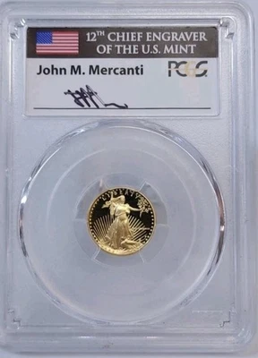 Gold Eagle 1988 P 1/10 oz $5 graduación profesional PR70DCAM Mercanti # con Foto 1 de 2