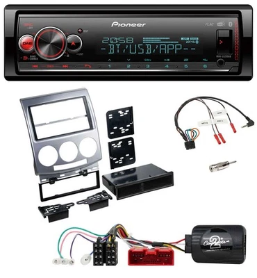 Pioneer Bluetooth USB Lenkrad DAB Autoradio für Mazda 5 CR 2005-2010 silber - Bild 1 von 4