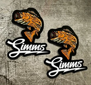 Simms FISHING Stickers Daiwa Shimano Patagonia Aftco Orvis Decals Pelagic 511 HI - Picture 1 of 5