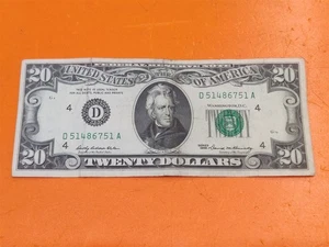 ⭐️⭐️⭐️⭐️⭐️ 1969 $20 Twenty Dollar Bill US Federal Reserve Note - (D) Cleveland - Picture 1 of 6