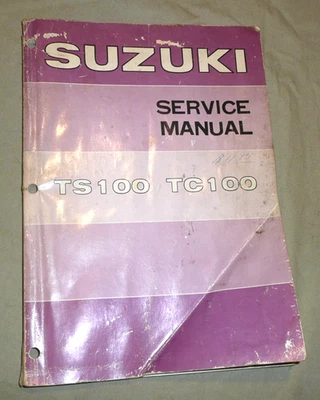 Suzuki TS100 TC100 manual de servicio de fábrica Foto 1 de 3