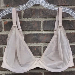 CUUP Size 34G The Plunge Mesh Bra Beige - Picture 1 of 7