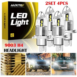 4X COMBO AUXITO H4 9003 SUPER WHITE 30000LM LED HEADLIGHT BULBS HIGH LOW Q10 EOU - Picture 1 of 13