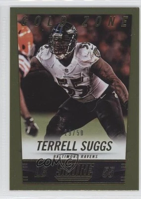 2014 Score Gold Zone /50 Terrell Suggs #22 - Image 1 of 2