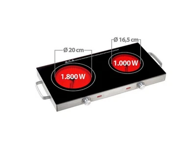 Rosenstein & Söhne Double Ceramic Hob, Infrared Hot Plate All Pots - Image 1 of 3