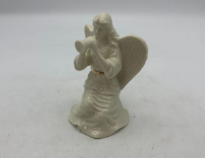 New ListingLenox Angel Blowing Horn Figurine Off White Gold Trim Christmas Holiday