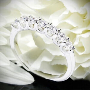 0.70Ct White Round Cut CZ CZ Matching Band Ring Solid 925 Sterling Silver