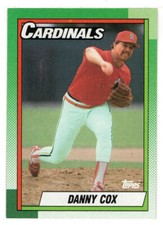 Danny Cox - St. Louis Cardinals - MLB - 1990 Topps Baseball # 184 MT