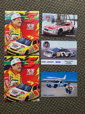 LOTE de tarjetas fotográficas vintage de publicidad de Terry Labonte años 80-90 Nascar P1 Foto 1 de 4