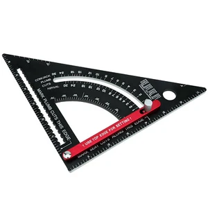 7" Square Measuring Triangle Ruler Angle Protractor Layout Gauge +Adjustable Rod - Picture 1 of 12