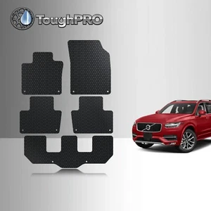 ToughPRO Floor Mats + 3rd Row Black For Volvo XC90 All Weather 2016-2025 - Picture 1 of 7