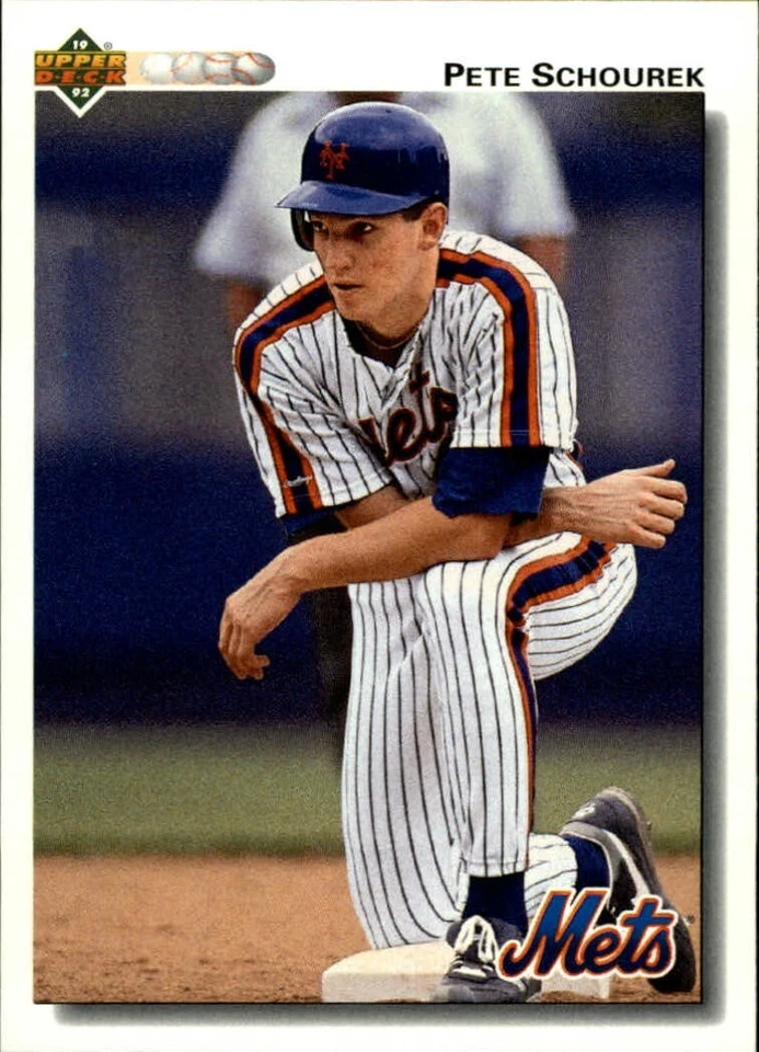 Pete Schourek 1992 Upper Deck MLB #673 Baseball Card New York Mets - Image 1 of 2