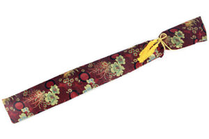Silk Martial Arts Taichi Sword Bag Wakizashi Samurai Sword Bag Flower Embroidery