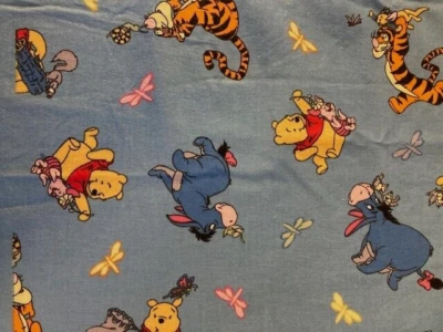 Disney Winnie the Pooh Cotton Fabric Remnant 23"x44"  Springs Vintage - Image 1 of 3