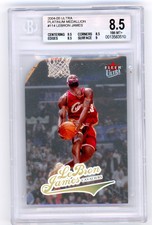 2004-05 Fleer Ultra LeBron James Platinum Medallion /100 MISSING SERIAL BGS 8.5