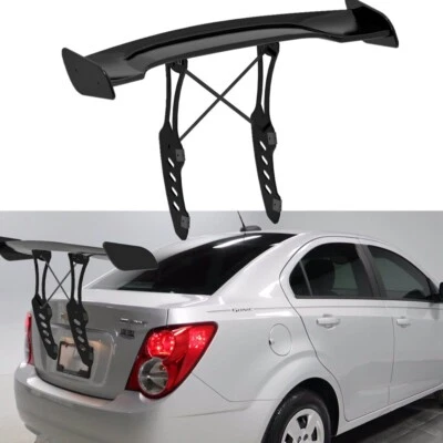 Fits Chevrolet Sonic 12-16 LT LS Gloss Black Trunk Spoiler Chassis Mount Wing Foto 1 de 4